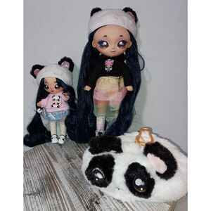 Na Na Na Surprise Panda Family (2 Dolls) & 2 in 1 Panda Keychain Keyring & Doll.